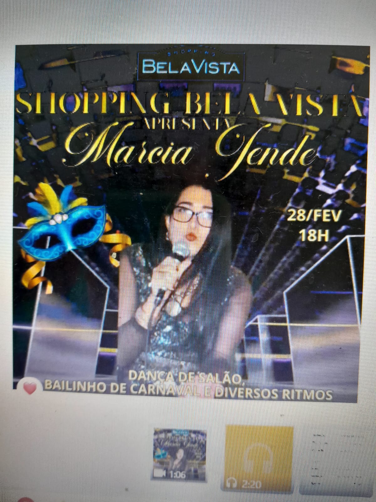 MÁRCIA JENDE CANTORA BAIANA  DE TODOS OS RÍTMOS. DIA 28.02.2025, BAILINHO DANÇA DE SALÃO.  SHOPPING BELA VISTA .  CONTATO PARA EVENTOS, NIVERES, FESTAS PRIVATIVAS E SHOWS  +55 71 96646892