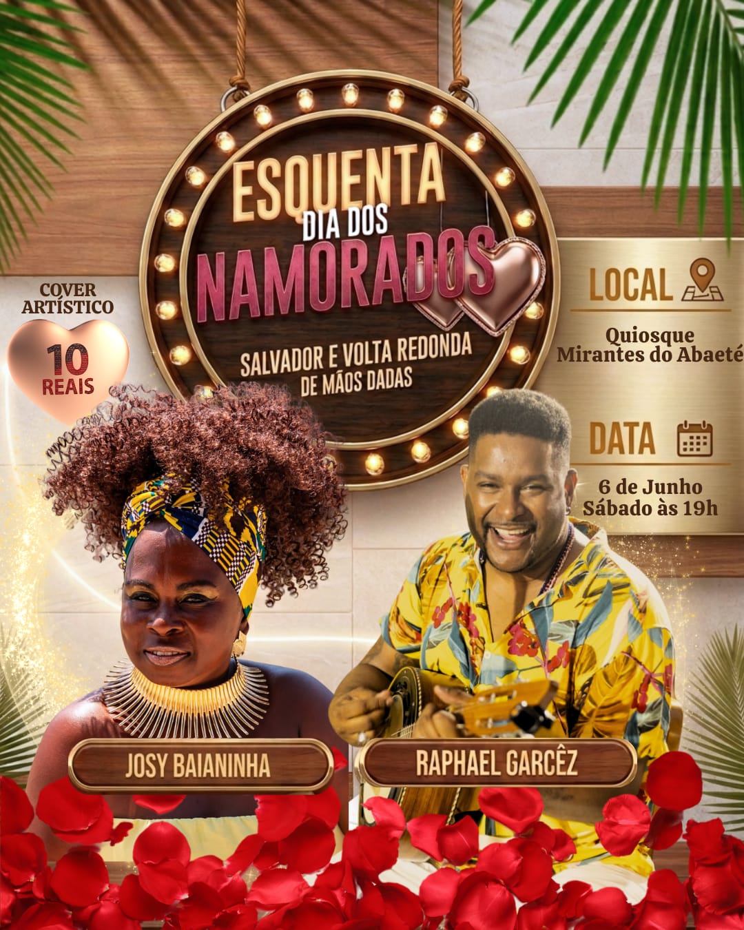 BORA LÁ É AFRO SHOW ESQUENTA DIA DOS NAMORADOS : NO QUIOSQUE MIRANTES DO ABAETÉ ITAPOAN SALVADOR BAHIA