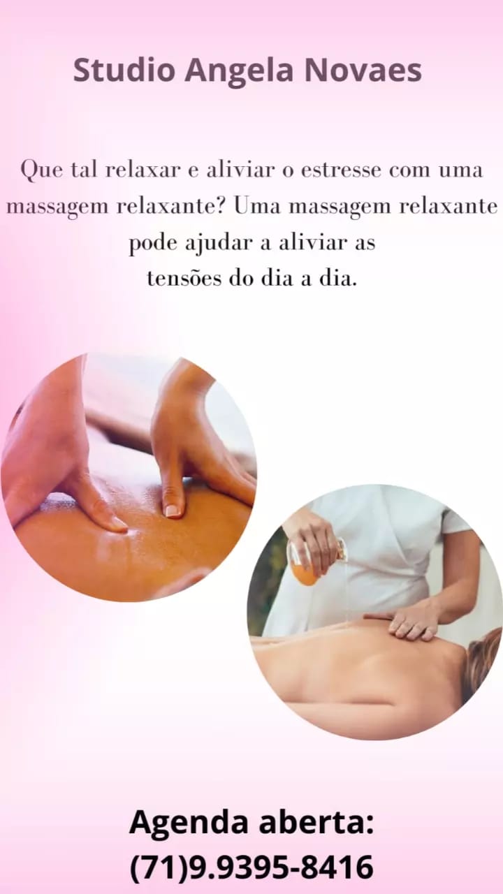 STUDIO ANGELA NOVAES : EVENTOS, CASAMENTO, ANIVERSÁRIOS, BODAS  ETC,  https://www.instagram.com/studioangelanovaes/  CABELEREIRA, DEPILAÇÃO, LIMPEZA DE PELE MANICURE TRANCISTA  MARQUE SEU HORÁRIO E CONSULTAS CONTATO +55 71 99395-8416