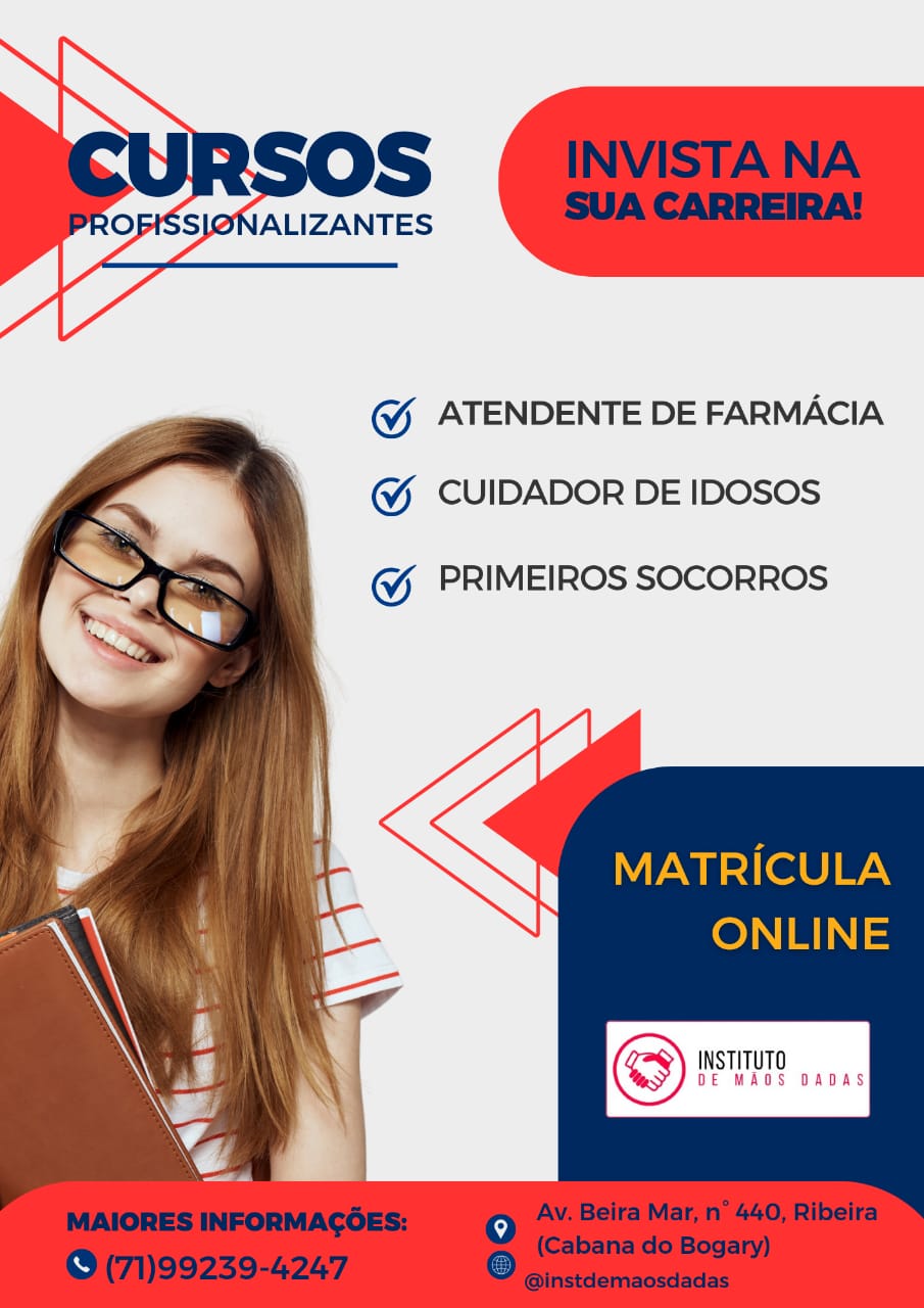 CURSO  :  CUIDADOR DE IDOSOS. PREÇO JUSTO. TENHA  A PROFISSÃO DO MOMENTO. CABANA DO BOGARY.  AV BEIRA MAR  RIBEIRA SALVADOR  BAHIA . CONTATO E INFORMAÇÕES : PROFESSORA ROSÂNGELA   7199239-4247. https://wa.me/c/557192394247