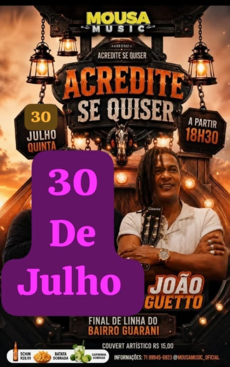 É FESTA É SHOW  MPB SERESTA  E FORRÓ COM JOAO GUETTO  NO MOUSA MUSIC, BAIRO GUARANY, NA LIBERDADE  CONTATO SHOW E EVENTOS  https://www.facebook.com/joao.guetto.90