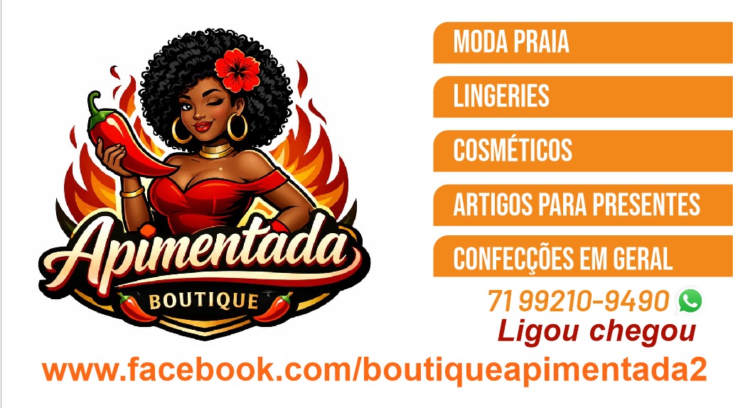 BOUTIQUE APIMENTADA.  MEI EDIVALDO OLIVEIRA. LIGOU CHEGOU. ENTREGA POR MOTOBOY DE APLICATIVOS A COMBINAR . SEDEX 10, ETC. MEI EDIVALDO OLIVEIRA. SEDE SÃO CAETANO ( Largo da Argeral ) /SALVADOR BAHIA, EM SALVADOR BAHIA. CONTATO : Whatsapp web  71992109490  / DESCONTOS ESPECIAIS. . https://www.facebook.com/boutiqueapimentada2/.
